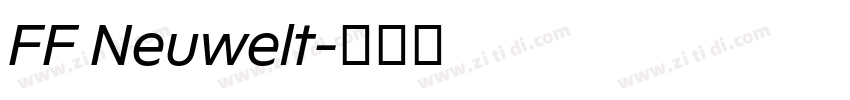 FF Neuwelt字体转换